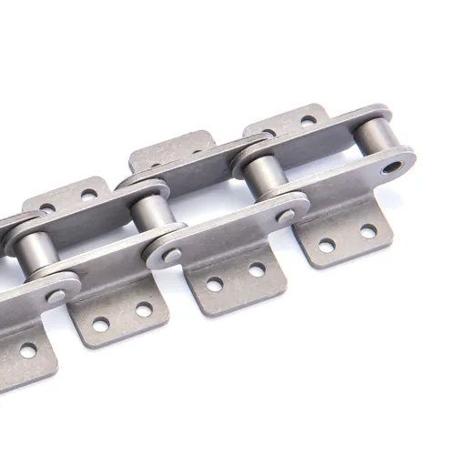 Double-pitch conveyor chain with K attachments