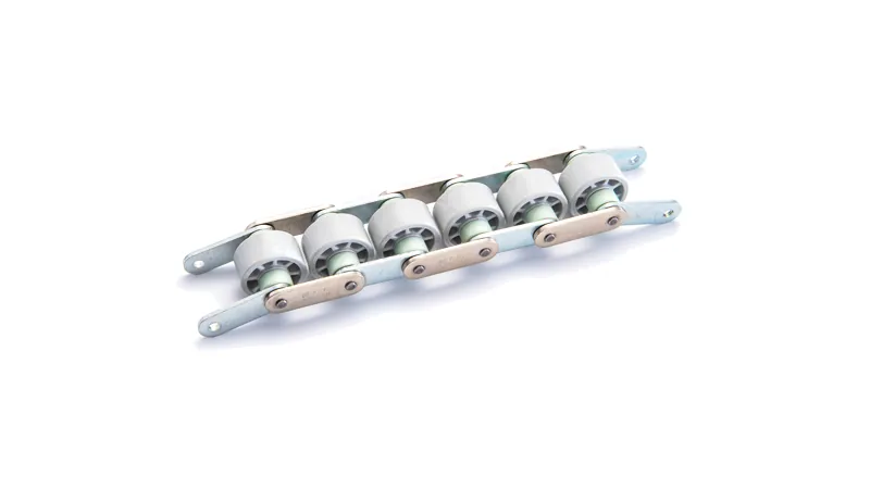Double-Plus accumulation chain with twin rollers