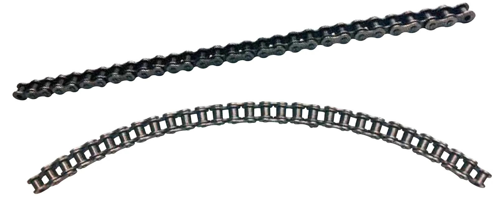 Side-bow chain shown straight and flexed sideways into a curve