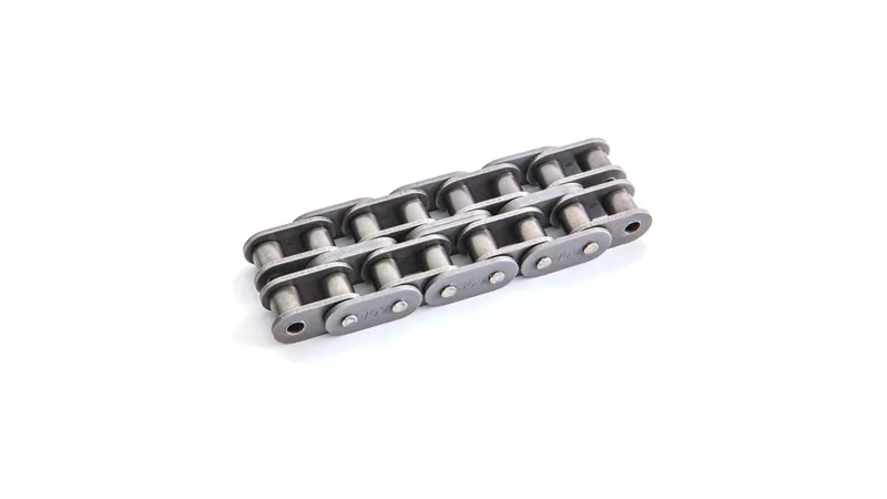 Straight-plate roller chain with flat side bars